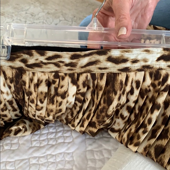 New Without Tag J. Crew Leopard Pleated Skirt 10 - Picture 8 of 8